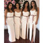 Side Slit Spaghetti Straps Short Simple Bridesmaid Dresses Online, Cheap Bridesmaids Dresses, WG719