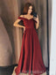 Side Slit Spaghetti Straps Simple Long Evening Prom Dresses, Cheap Custom Sweet 16 Dresses, 18451