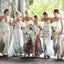 Silver Grey Side Slit Mermaid Cheap Long Bridesmaid Dresses Online, WG209