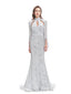 Silver Mermaid 3/4 Sleeves Cheap Prom Dresses Online,Evening Party Dresses,12579