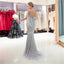 Silver Rhinestone Beaded Mermaid Evening Prom Dresses, Evening Party Prom Dresses, 12031