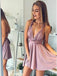 Simple Dusty Pink Cheap Short Homecoming Dresses 2018, CM554