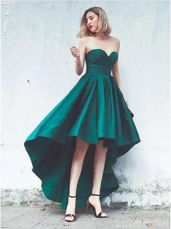 Simple Emerald Green High Low Simple Cheap Short Homecoming Dresses Online, Cheap Short Prom Dresses, CM829