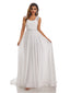 Simple Ivory A-line Open Back Handmade Lace Wedding Dresses,WD793