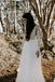 Simple Long Sleeves A-line V-neck Backless Lace Wedding Dresses,WD736