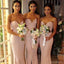 Simple Mermaid Sweet Heart Side Slit Long Wedding Bridesmaid Dresses, WG349