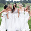 Simple Mermaid White Cheap Long Bridesmaid Dresses Online, Cheap Bridesmaids Dresses, WG720