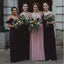 Simple Purple A-line Cold Shoulder Cheap Long Bridesmaid Dresses Online,WG1133