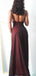 Simple Red Sheath Spaghetti Straps Maxi Long Prom Dresses,13018
