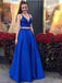 Simple Sexy Blue Two Pieces Cheap Long Evening Prom Dresses, Cheap Sweet 16 Dresses, 18375