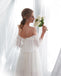 Simple Sweetheart See Through Lace A-line Cheap Wedding Dresses Online, Unique Bridal Dresses, WD577