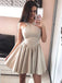 Simple Unique Champange Short Cheap Homecoming Dresses Online, CM725