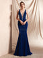 Simple V Neck Mermaid Evening Prom Dresses, Evening Party Prom Dresses, 12072