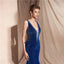 Simple V Neck Mermaid Evening Prom Dresses, Evening Party Prom Dresses, 12072