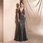 Simple V Neck Mermaid Evening Prom Dresses, Evening Party Prom Dresses, 12072