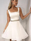 Simple White Beaded Belt Cheap Homecoming Dresses Online, CM716