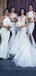 Simple White Mermaid Halter Cheap Long Bridesmaid Dresses Online,WG1099