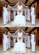 Simple White Mermaid Side Slit Cheap Long Bridesmaid Dresses,WG1406