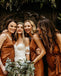 Spaghetti Straps Burnt Orange Short Bridesmaid Dresses Online, Cheap Bridesmaids Dresses, WG714