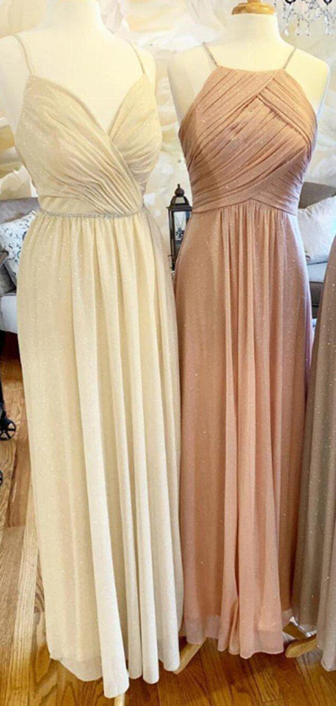 Spaghetti Straps Cheap Long Bridesmaid Dresses Online, Cheap Bridesmaids Dresses, WG718