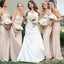 Spaghetti Straps Cheap Long Sequin Gold Bridesmaid Dresses With Sleeves, WG219