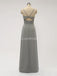 Spaghetti Straps Chiffon Grey Cheap Bridesmaid Dresses Online, WG582