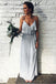 Spaghetti Straps Grey Chiffon Cheap Bridesmaid Dresses Online, WG762