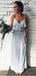 Spaghetti Straps Grey Chiffon Cheap Bridesmaid Dresses Online, WG762