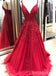 Spaghetti Straps Lace Dark Red Cheap Long Evening Prom Dresses, Cheap Custom Sweet 16 Dresses, 18511