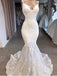 Spaghetti Straps Lace Mermaid Cheap Wedding Dresses, Mermaid Wedding Gown, WD700