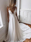 Spaghetti Straps Lace See Through Cheap Wedding Dresses Online, Cheap Unique Bridal Dresses, WD603