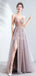 Spaghetti Straps See Through Side Slit Long Evening Prom Dresses, Evening Party Prom Dresses, 12215