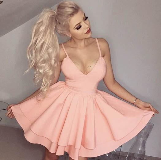 Spahgetti Straps Black Cheap Homecoming Dresses Online, CM723