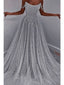 Sparkly A-line Off Shoulder Cheap Maxi Long Prom Dresses,13065