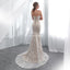 Straight Neckline Lace Mermaid Cheap Wedding Dresses Online, Unique Bridal Dresses, WD572