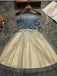 Strapless Beaded Belt Two colors Skirt Homecoming Prom Dresses, Affordable Short Party Prom Sweet 16 Dresses, Perfect Homecoming Cocktail Dresses, CM566