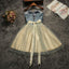 Strapless Beaded Belt Two colors Skirt Homecoming Prom Dresses, Affordable Short Party Prom Sweet 16 Dresses, Perfect Homecoming Cocktail Dresses, CM566