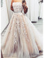 Strapless Grey Champagne Cheap Long Evening Prom Dresses, Evening Party Prom Dresses, 18633