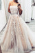 Strapless Grey Champagne Cheap Long Evening Prom Dresses, Evening Party Prom Dresses, 18633