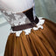 Strapless Lace Brown Skirt Homecoming Prom Dresses, Affordable Short Party Prom Sweet 16 Dresses, Perfect Homecoming Cocktail Dresses, CM365