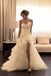 Strapless Side Split A line Wedding Dresses,  Organza Long Custom Wedding Gowns, Affordable Bridal Dresses, 17107