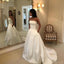 Strapless Simple A-line Satin Wedding Dresses Online, Cheap Bridal Dresses, WD513