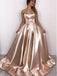 Strapless Sparkly Gold Cheap Evening Prom Dresses, Evening Party Prom Dresses, 12162