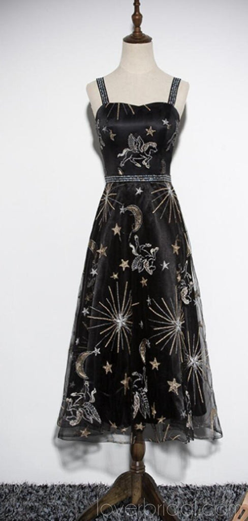 Straps Black Sequin Unique Cheap Homecoming Dresses Online, Cheap Short Prom Dresses, CM769