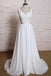 Straps Chiffon Backless Beach Long Wedding Bridal Dresses, WD293