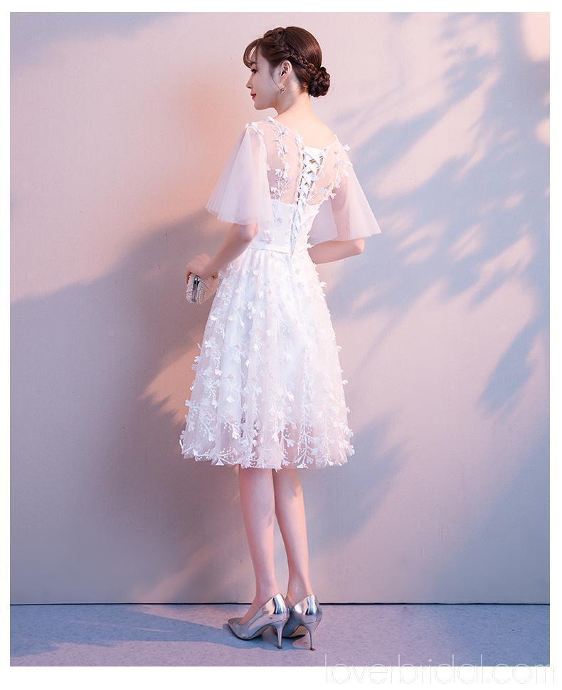 Sweet Off White Lace Cheap Homecoming Dresses Online, Cheap Short Prom Dresses, CM775