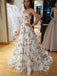 Sweetheart 3D Flower A-line Long Evening Prom Dresses, Evening Party Prom Dresses, 12337