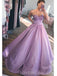 Sweetheart A-line Ball Gown Lilac Evening Prom Dresses, Cheap Custom Sweet 16 Dresses, 18468