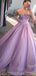 Sweetheart A-line Ball Gown Lilac Evening Prom Dresses, Cheap Custom Sweet 16 Dresses, 18468