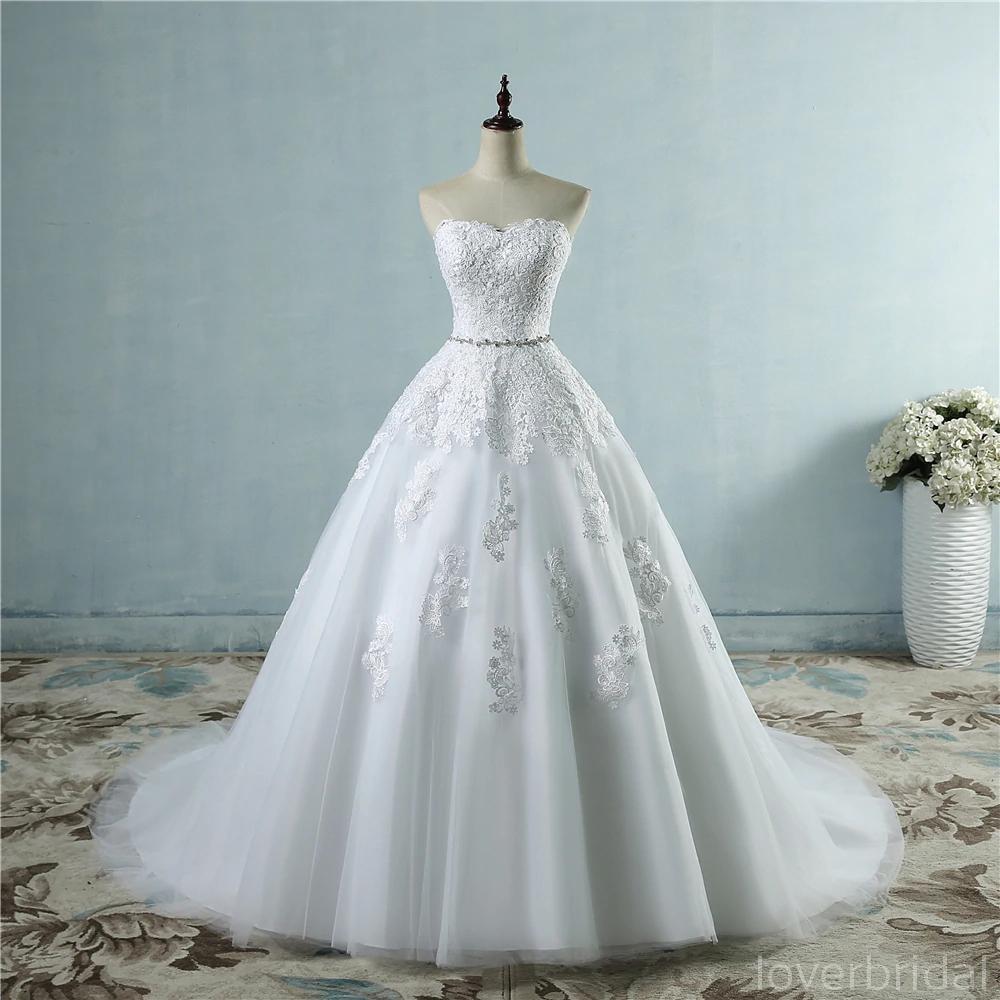 Sweetheart A-line Lace Cheap Wedding Dresses Online, Cheap Bridal Dresses, WD499